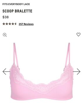 SKIMS Fits Everybody Lace Scoop Bralette in Bubblegum